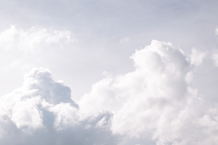 Blue sky and white cloudの写真素材