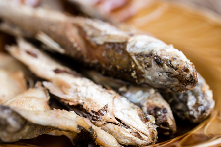 Deep Fried fish, Famouse Thai seafood menuの写真素材