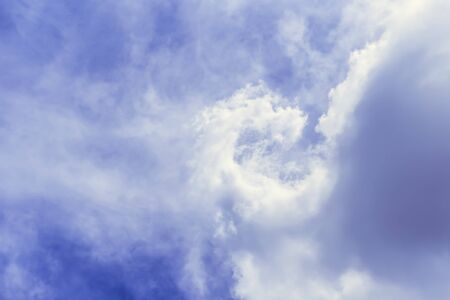 Blue sky and white cloudの写真素材