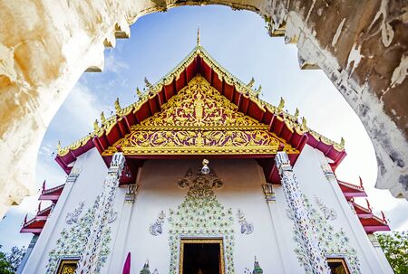Wat Phra That Cho Hae, the Royal Temple, is a sacred ancient temple in Phrae, Thailandの写真素材