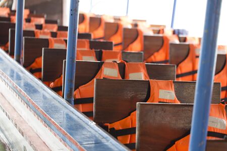 Life jacket on a tourist boat