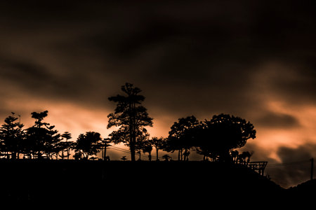 The colors of the sky after the sun