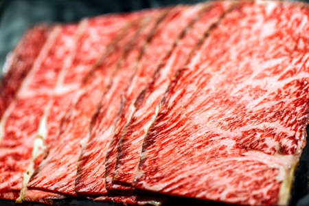 Raw meat. A large piece of beef chopの写真素材