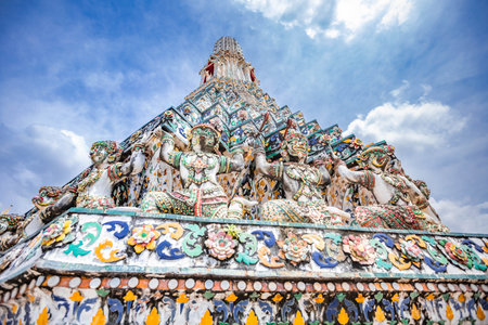 Wat Arun is a Buddhist temple in Bangkok, Thailand.の写真素材