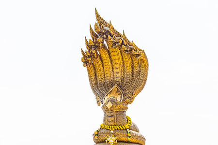 Statue isolated on white background, Ubonratchathani, Thailandの写真素材