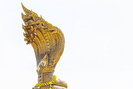 Naga statue in thai temple, Wat Phra Kaewの写真素材
