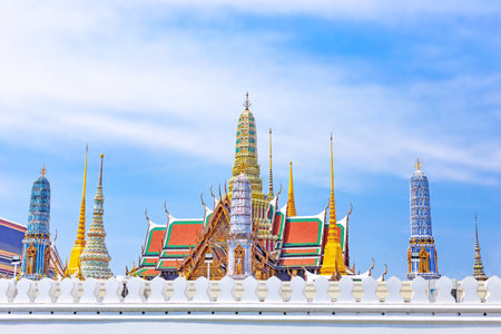 The Grand Palace in Bangkok, Thailand. The Grand Palace is the official residence of the Thai King.
