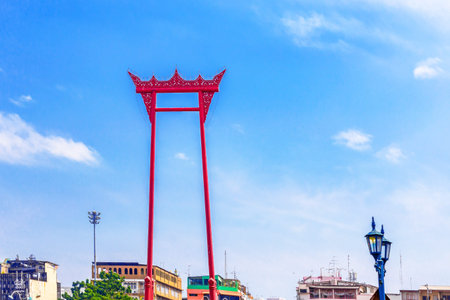 Suspension bridge in bangkok thailand, landmark of bangkok