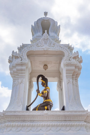 Buddha statue in the temple of Wat Phra That Hariphunchai, Lamphun, Thailand