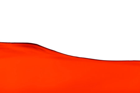 red liquid splash isolated on white background. abstract background. close upの写真素材