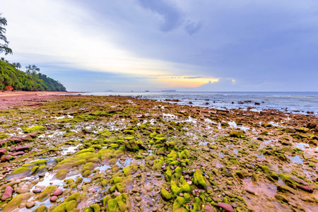 Sunset at the beach in Phuket,Thailand.