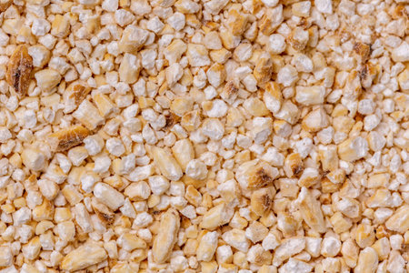 Close-up of a granola texture. Healthy food background.