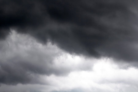 Dramatic sky with stormy clouds. Abstract nature background.