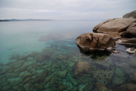 winter sea sceneの写真素材