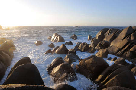 sea and rocks landscapeの写真素材