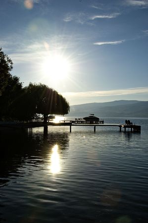 Lakeside Sunriseの写真素材