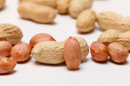 Red peanuts close-up
