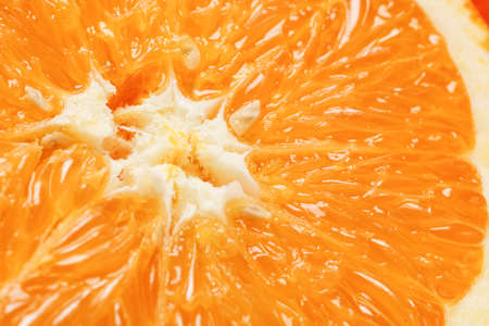 Orange pulp close-up