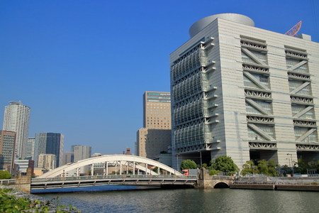 Osaka International Convention Center and Chapel Island Bridgeのeditorial素材