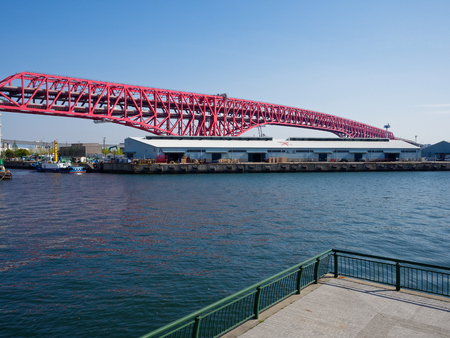 Osaka Harbor Bridge and warehouseのeditorial素材