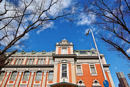 Osaka Nakanoshima Osaka City Central Public Hall (south side) in winterのeditorial素材