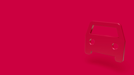 3d Icon of a car isolated on a white background.の写真素材