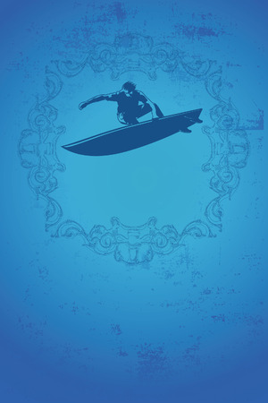 vintage surf poster with grunge styleのイラスト素材