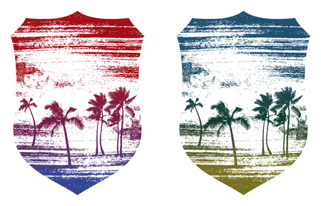 beauty grunge summer shieldsのイラスト素材