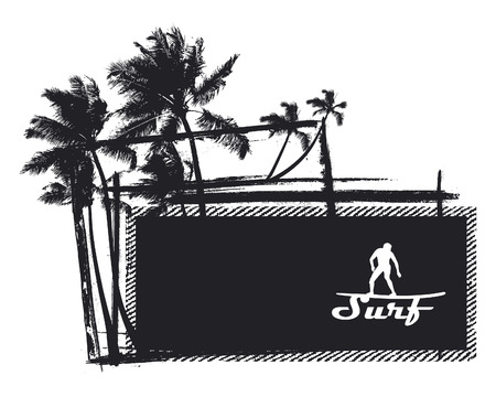 grunge and vintage summer banner with copy_spaceのイラスト素材