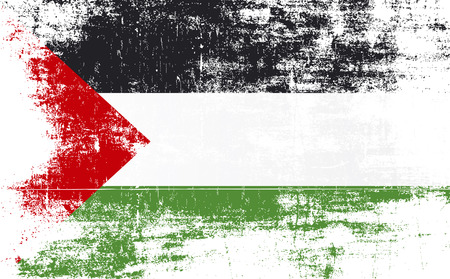 stencil vintage palestine flagのイラスト素材