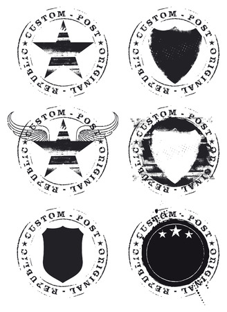 set of vintage sealsのイラスト素材