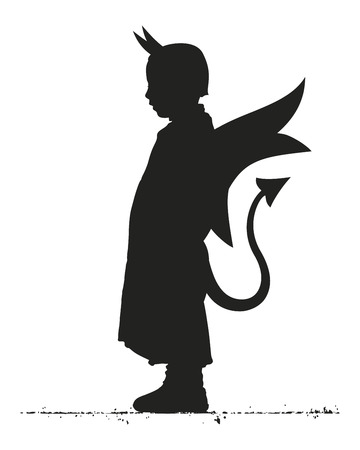 Angel child or devil childのイラスト素材