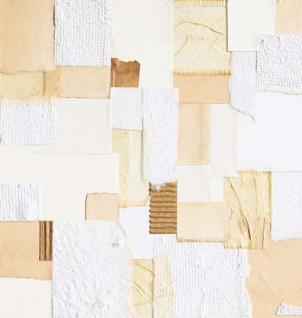 handmade paper texture collage with vintage style background and copy spaceの写真素材