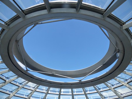 End of the glass dome of the Berlin Reichtag.