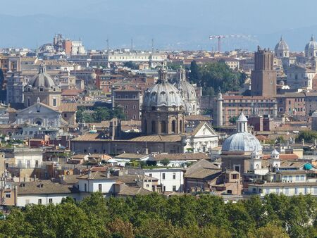 Panorama of Rome seen from the Janiculum. italyのeditorial素材