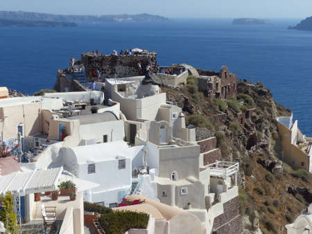 Citadel of Oia on Santorini in the Cyclades islands in Greece.のeditorial素材