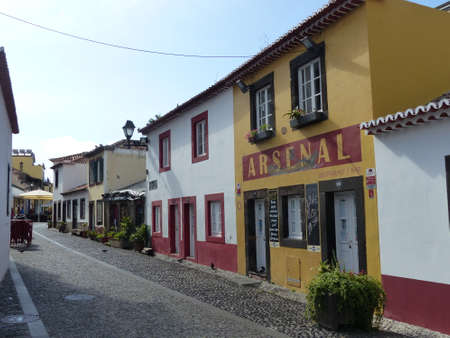 Characteristic street of Funchal in Madeira in Portugal.のeditorial素材
