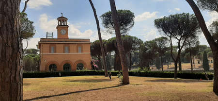 Clock casino in the Villa Borghese park to Rome in Italy.のeditorial素材