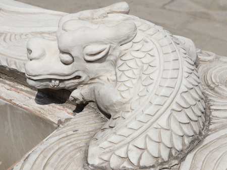 dragon stone sculptureの写真素材