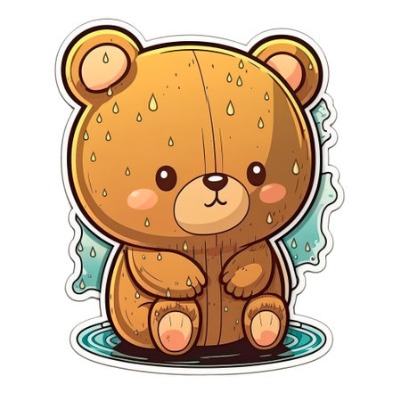 ice cream bear getting coldの写真素材