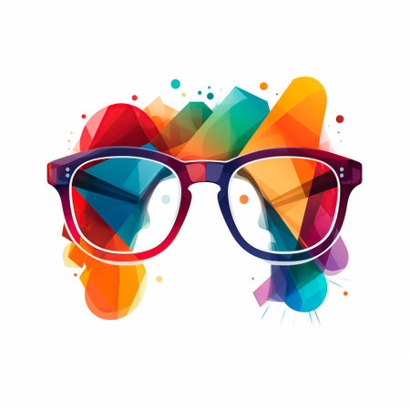 Colorful glasses icon on white background. Glasses vector icon.の写真素材