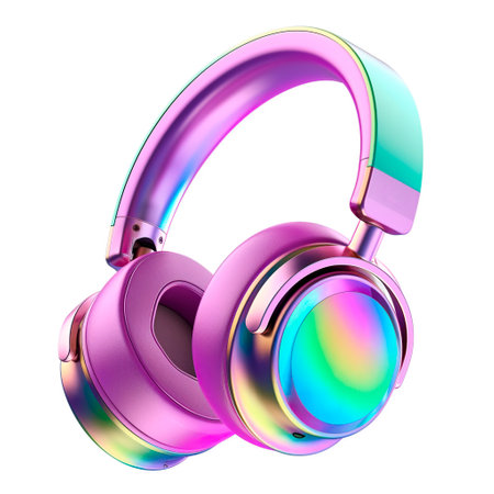 Headphones isolated on a white background. 3d rendering, 3d illustration.の写真素材