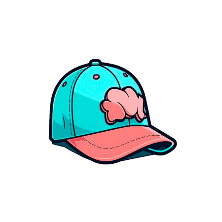 Baseball cap vector icon isolated on white background. Vector illustration.の写真素材
