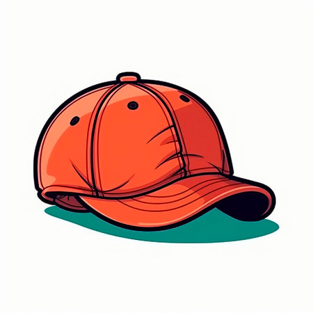 Baseball cap on a white background. Vector illustration of a baseball cap.の写真素材