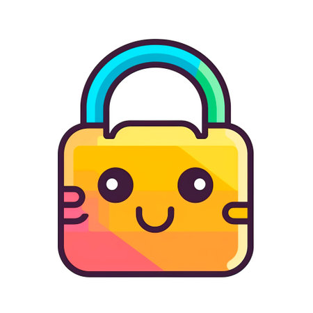 Locked padlock flat color icon. Security system. Pictogram for web page, mobile app, promo. UI UX GUI design element. editable strokeの写真素材