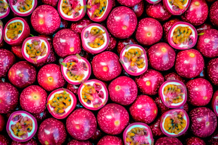 Passion fruit in market, Thailand. Select focus. nature.の写真素材