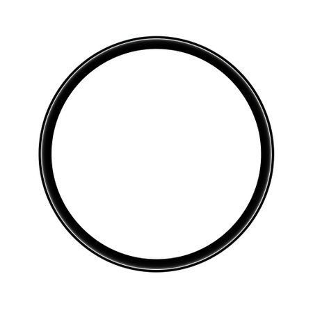 Black circle isolated on white background. Vector illustration. Eps 10.の素材
