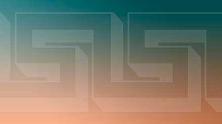 abstract background with geometric shapes in orange and blue colors, vector illustrationの写真素材