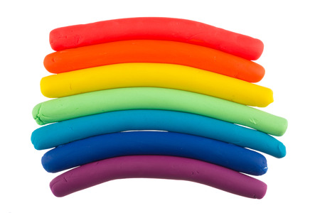 modelling clay rainbowの写真素材