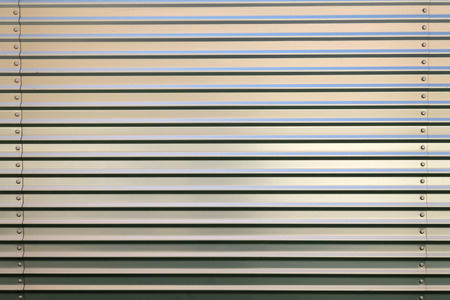 Modern silver metallic door shutter